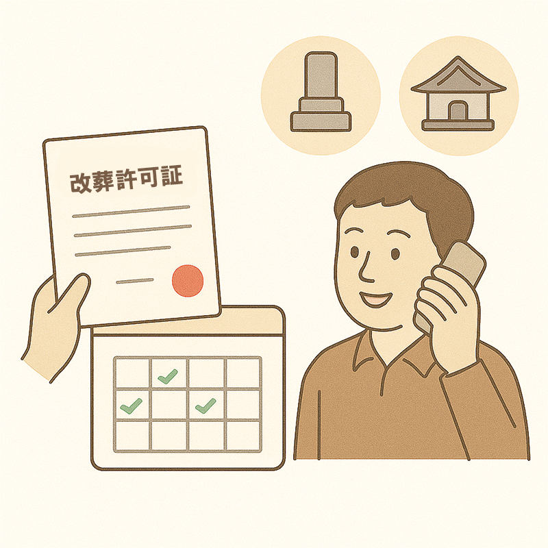 納骨先を決めて受入許可証